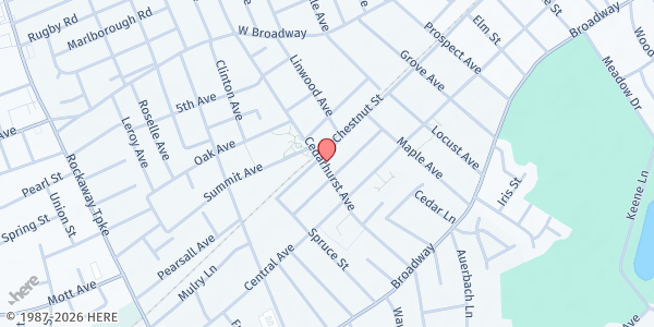 Map showing The S.H.O.P. at 59 Malvin Mall, Cedarhurst, NY