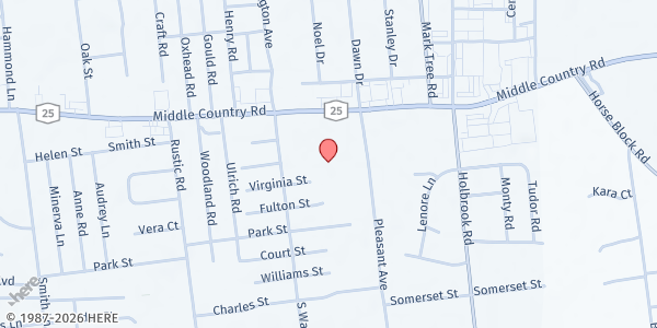 Map showing Lighthouse Mission - Pathmark/ACE Hardware parking lot at 2150 Middle Country Rd, Centereach, NY
