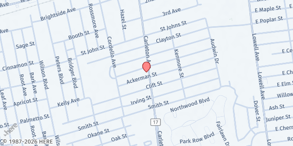 Map showing Central Islip SDA FP at 115 Carleton Ave, Central Islip, NY