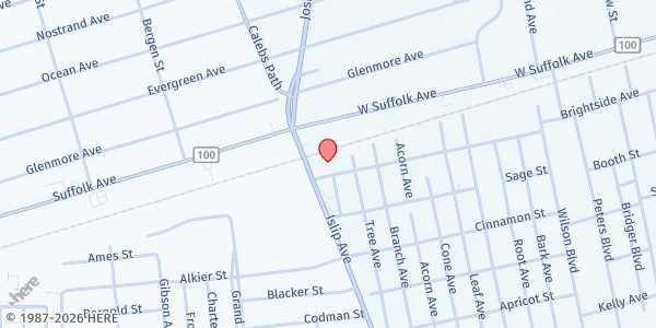 Map showing HALI (Hands Across Long Island) at 159 Brightside Ave., Central Islip, NY