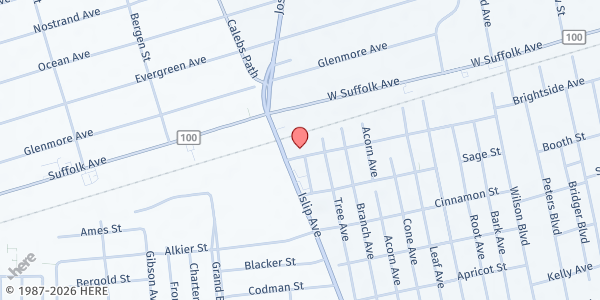 Map showing Hands Across Long Island at 159 Brightside Ave, Central Islip, NY