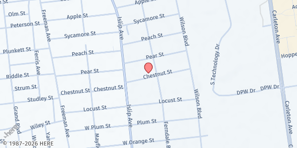 Map showing Outside the Camp Ministries at 23 Chestnut St., Central Islip, NY