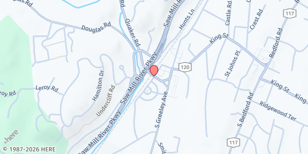 Map showing Chappaqua Farmers' Market at Train Station at 108 Allen Place, Chappaqua, NY