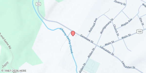 Map showing Daily Bread Food Pantry - Community Center at 2 Genesee Street, Cherry Valley, NY