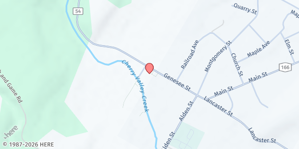 Map showing The Daily Bread Food Pantry at 2 Genesee St, Cherry Valley, NY