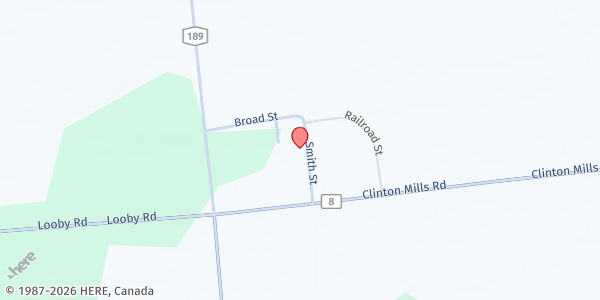 Map showing Churubusco Outreach at 23 Smith St, Churubusco, NY