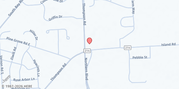 Map showing Believers' Chapel Care Connection at 7912 Thompson Rd., Cicero, NY