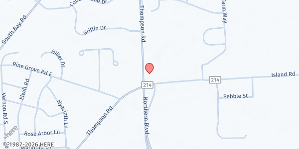 Map showing Believers' Chapel Care Connection at 7912 Thompson Rd., Cicero, NY