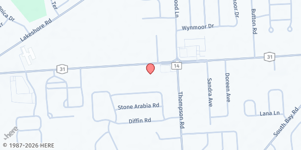 Map showing Faith Lutheran FP at 6142 Rte 31, Cicero, NY