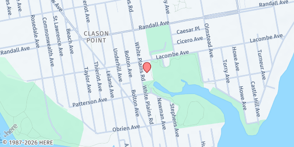 Map showing SHOUT FOR JOY BAPTIST CHURCH INC at 456 White Plains Road, Clason Point, NY