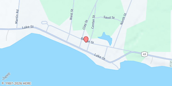 Map showing North Shore Food Pantry at 73 Bridge Street, Cleveland, NY