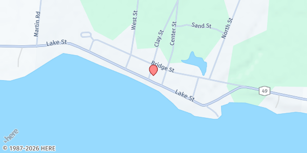 Map showing North Shore Food Pantry, Inc. at 2 Clay Street, Cleveland, NY