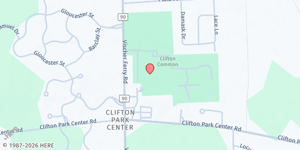 Map showing Clifton Park Senior Community Center at 6 Clifton Commons Ct., Clifton Park, NY