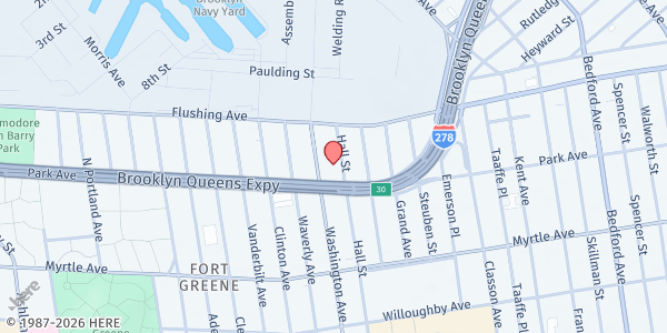 Map showing North Brooklyn Neighbors - Clinton Hill at 12 Hall Street, Clinton Hill, NY