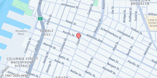 Map showing Arab-American Family Support Center, Inc., The at 150 Court Street, Cobble Hill, NY