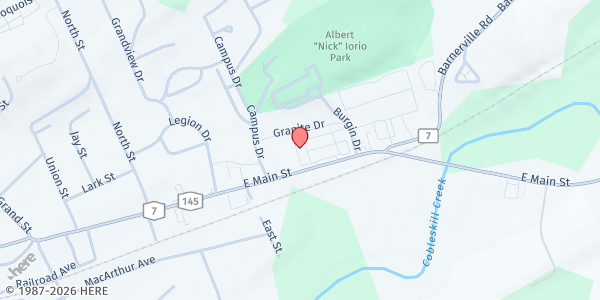 Map showing Schoharie County WIC Office at 795 E. Main St., Cobleskill, NY