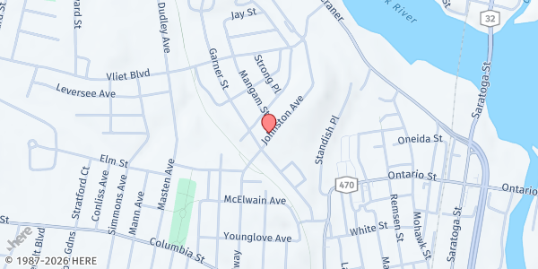 Map showing Connect Center Cohoes School Pantry at 49 Johnston Ave, Cohoes, NY
