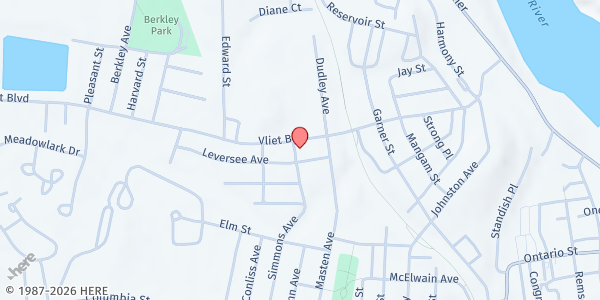 Map showing Holy Trinity Food Pantry at 122 Vliet Boulevard, Cohoes, NY