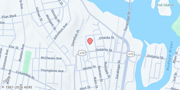 Map showing Ogden Mills Plaza at Ogden Mills Plaza, Cohoes, NY