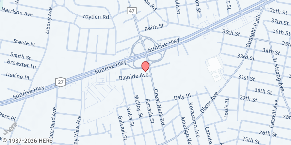 Map showing Noah's Ark FP @ Full Gospel Church at 2675 Great Neck Road, Copiague, NY