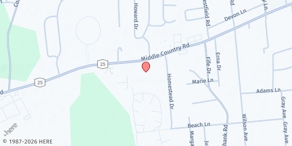 Map showing Coram WIC at 82 Middle Country Rd, Coram, NY