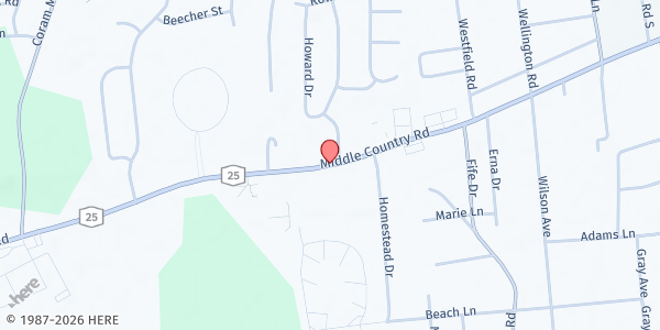 Map showing Lighthouse Mission/Coram at 79 Middle Country Rd, Coram, NY