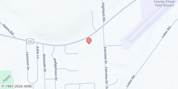 Map showing First United Methodist Church (Cortland) at 734 NY-222, Cortland, NY