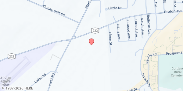 Map showing The Chapel at 1118 New York 222, Cortland, NY