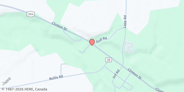 Map showing Arcade Village Cabin at 164 Clinton Street, Cowlesville, NY