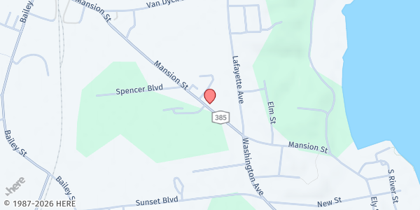 Map showing Community Food Pantry of Coxsackie at 115 Mansion St, Coxsackie, NY