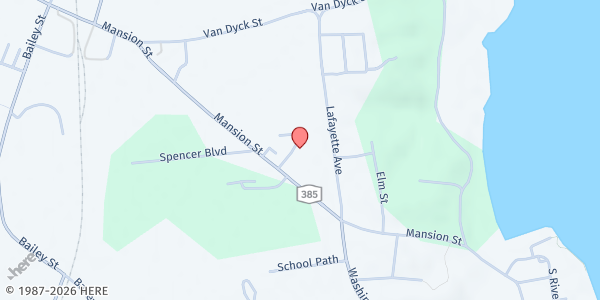 Map showing Coxsackie Hamilton Steamer #2 Firehouse at 117 Mansion St., Coxsackie, NY