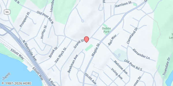 Map showing LOAVES AND FISH SOUP KITCHEN at 110 GRAND STREET, CROTON-ON-HUDSON, NY