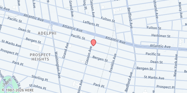 Map showing Classon Community Fridge at 641 Classon Avenue, Crown Heights, NY