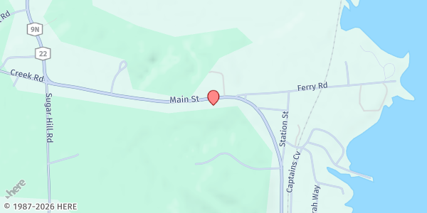 Map showing Crown Point Health Center Food Pantry at 2679 Main St, Crown Point, NY