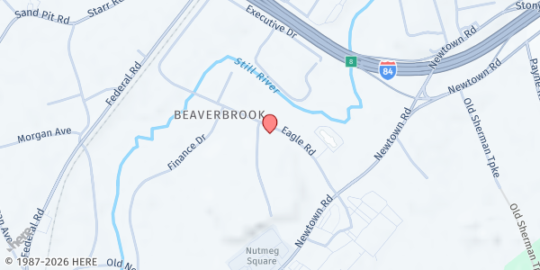 Map showing HILLSIDE FOOD OUTREACH at 4b Eagle Rd., Danbury, NY