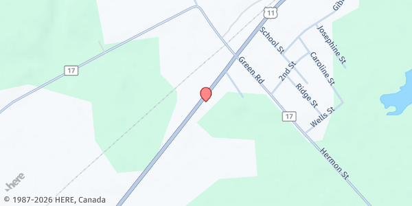Map showing United Methodist Church at 4302 US-11, De Kalb Junction, NY