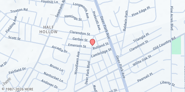 Map showing God's Provision 17 at 87, Deer Park, NY