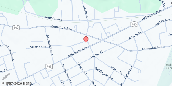 Map showing Shalom Food Pantry at 393 Delaware Ave, Delmar, NY