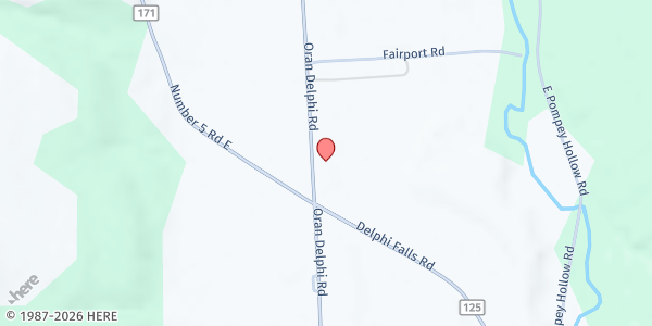 Map showing FPO - Delphi Falls at 2190 Oran Delphi Road, Delphi Falls, NY