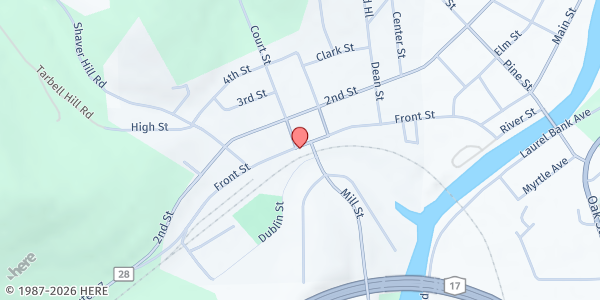 Map showing Mobile Food Pantry Deposit at Deposit Central School, 171 2nd St, Deposit, NY