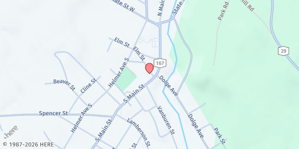 Map showing Dolgeville Christian Fellowship Fresh Foods at 3 Elm Street, Dolgeville, NY