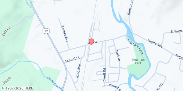 Map showing Center of Compassion Food Pantry at 52 Mill Street, Dover Plains, NY