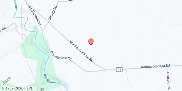 Map showing Starkey Highway Barn at 656 Dundee-Glenora Rd., Dundee, NY