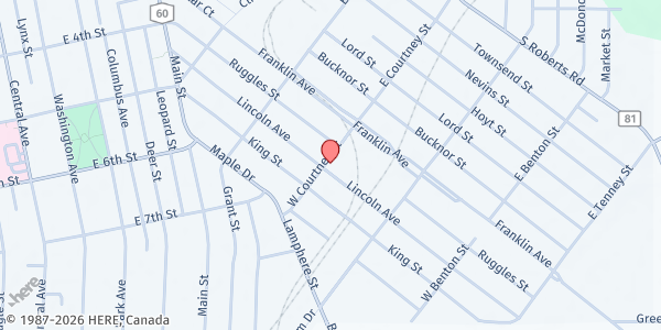 Map showing Chautauqua Opportunities Inc. - Dunkirk at 17 W Courtney St, Dunkirk, NY