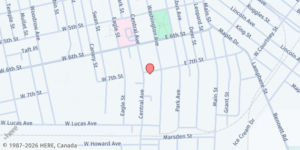 Map showing The Salvation Army of Dunkirk at 704 Central Ave, Dunkirk, NY