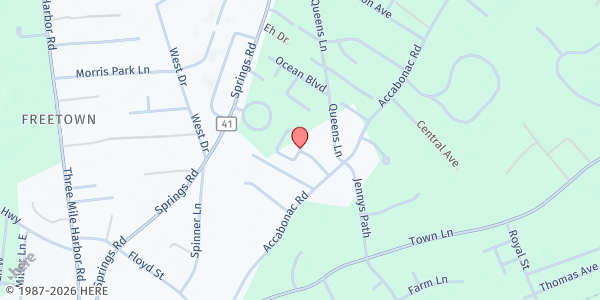 Map showing East Hampton Food Pantry Inc. at 219-50 Accabonac Rd, East Hampton, NY