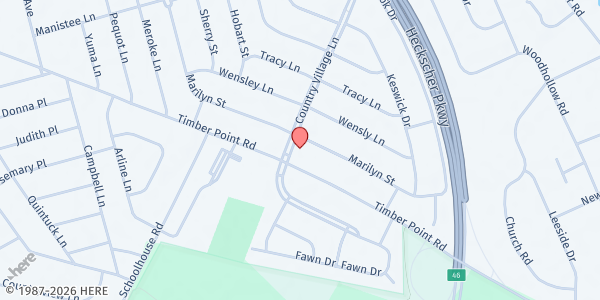 Map showing One Hope Church at 127 Country Village Lane, East Islip, NY