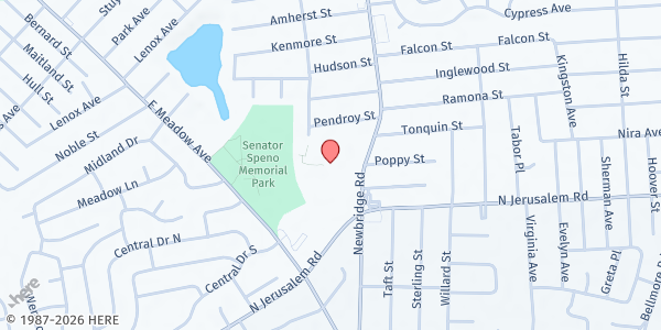 Map showing St. Raphael Parish at 600 Newbridge Rd., East Meadow, NY