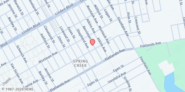 Map showing Campaign Against Hunger Brooklyn Community Food Distribution Center at 744 Berriman Street, East New York, NY