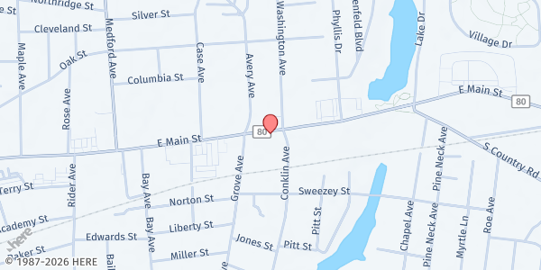 Map showing Help For People, Inc. - Main Location at 426 E Main St., East Patchogue, NY
